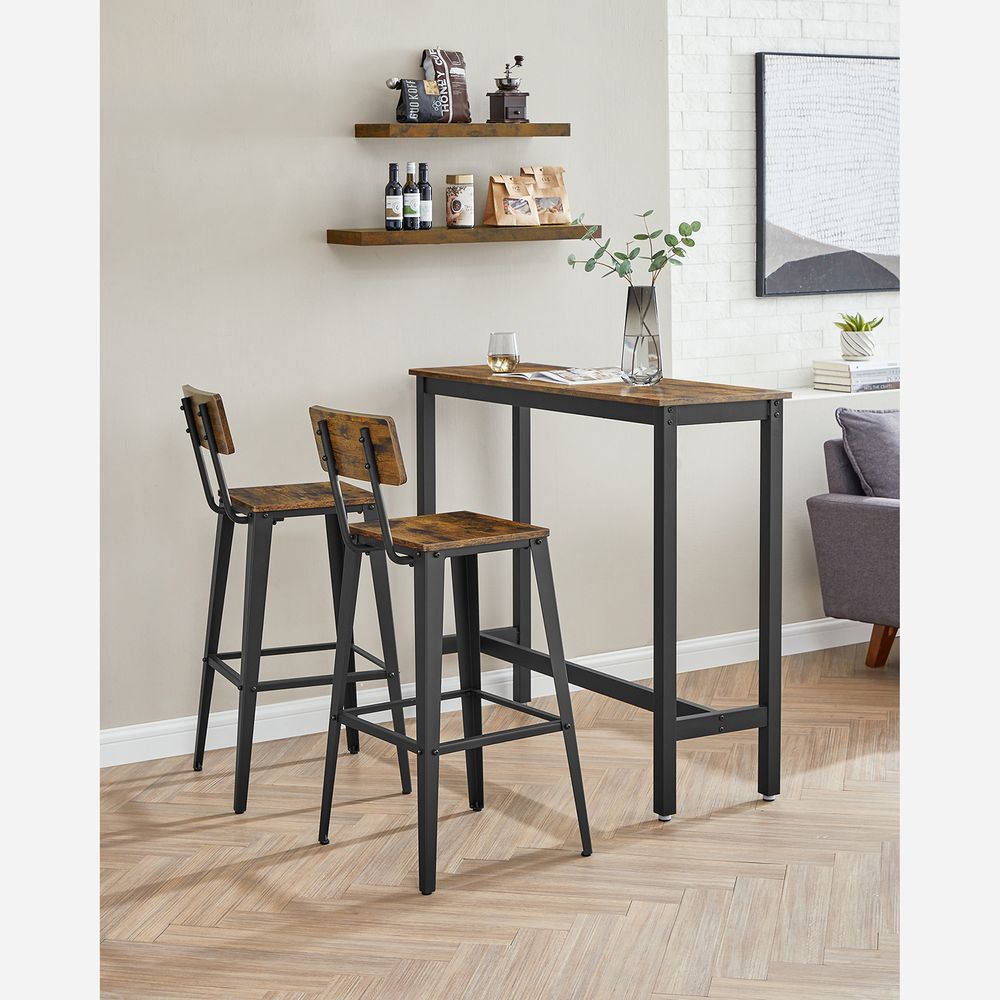 Barkrukken met Rugleuning - Set van 2 of 4 - De Vries Meubels