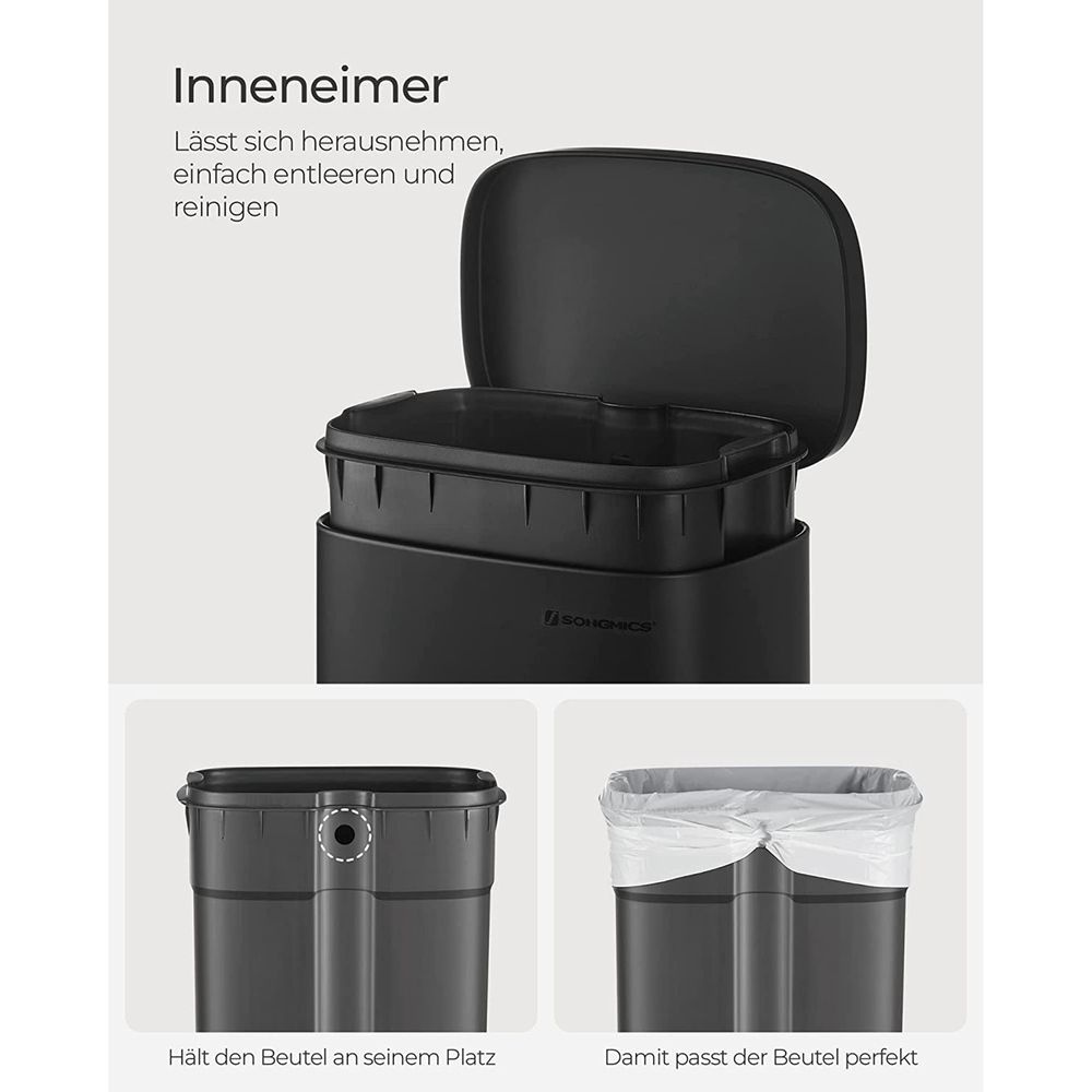 Compacte Prullenbak - 30 Liter - Afvalbak - De Vries Meubels