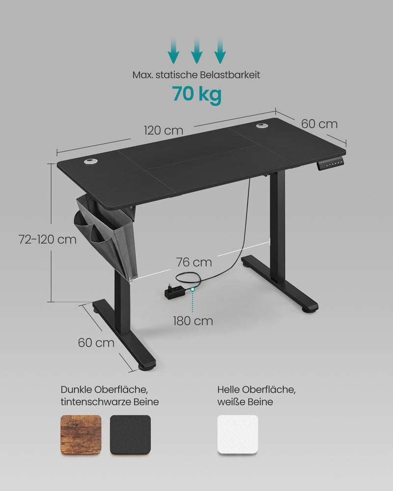 Elektrisch Hoog Laag Bureau - Elektrisch Verstelbaar - Schrijftafel - Ergonomisch Bureau - De Vries Meubels