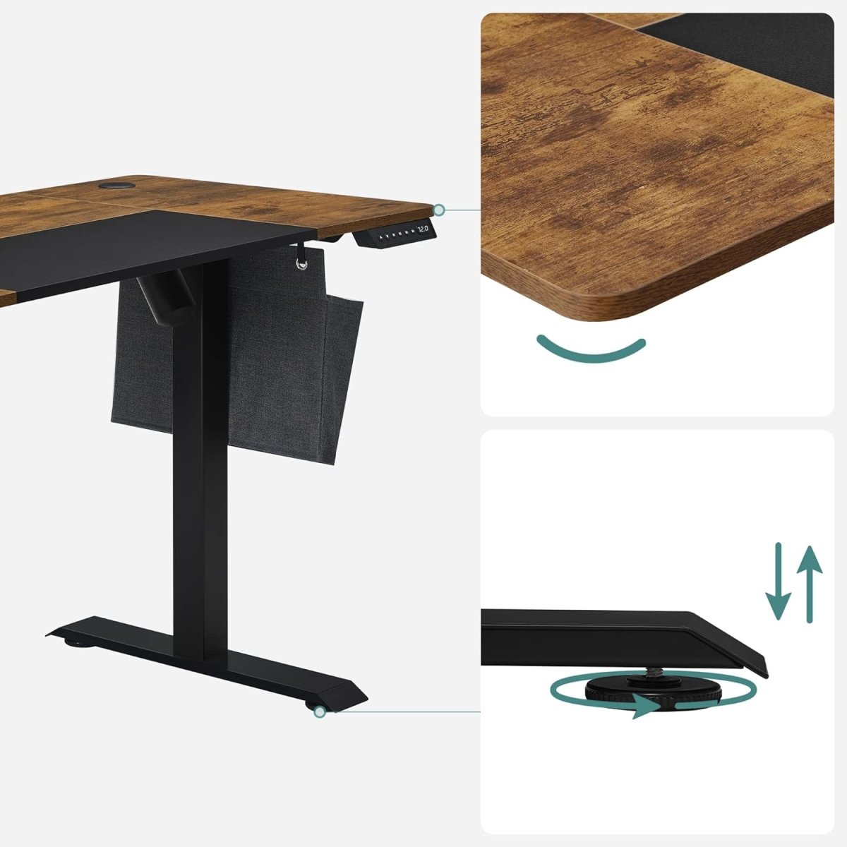 In Hoogte Verstelbaar Bureau - Zit - Sta Bureau - Elektrisch Verstelbaar Bureau - (Thuis)kantoor - De Vries Meubels