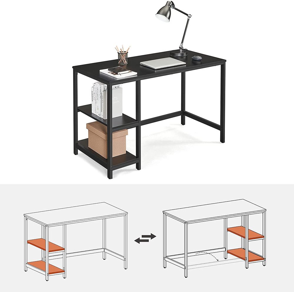 Industrieel Bureau 120 cm breed - Met Verplaatsbare Planken - De Vries Meubels