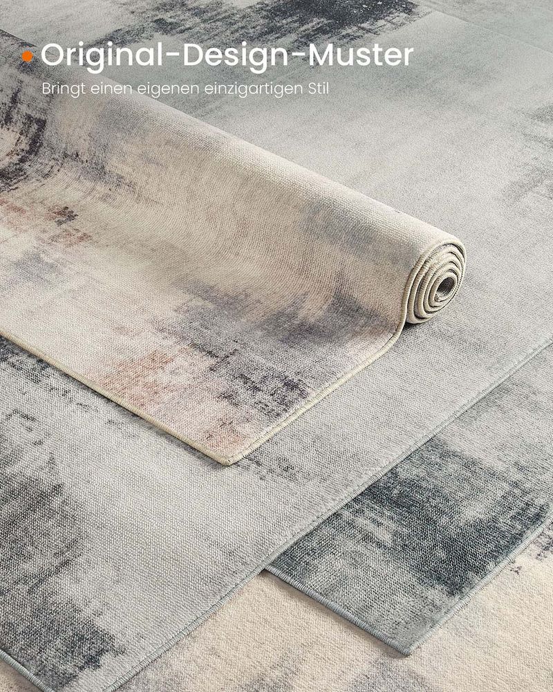 Vloerkleed 92 x 153 cm - Tapijt - Wasbaar - De Vries Meubels