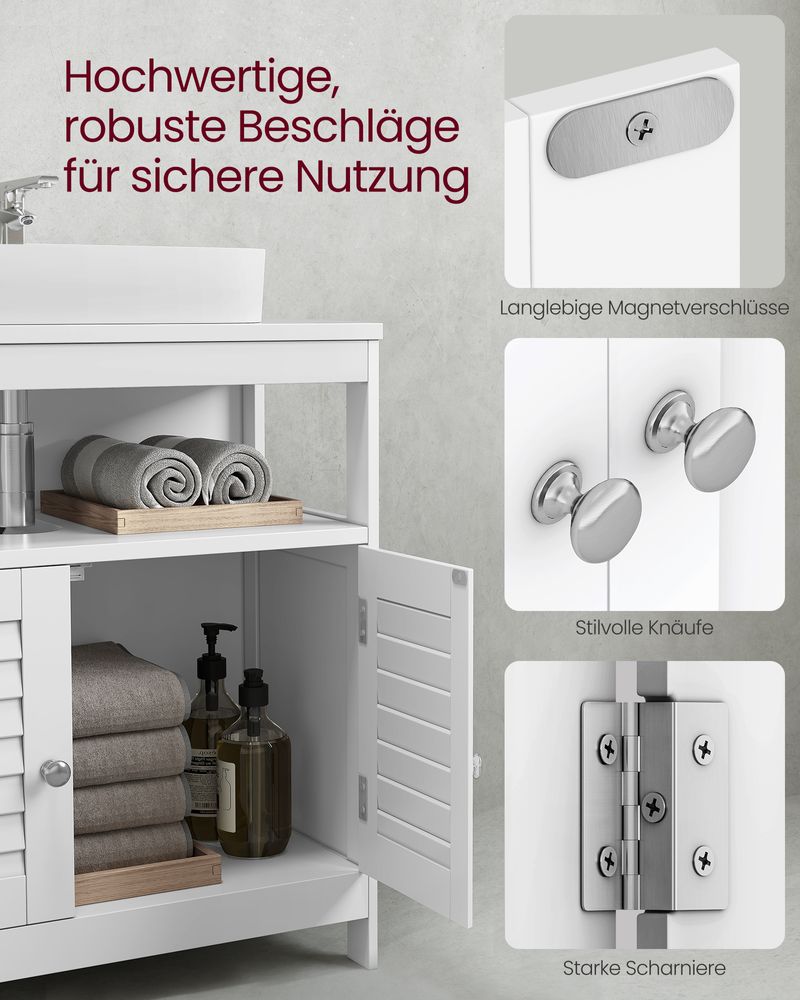 Wastafelkast - Badkamerkast - Kast onder wastafel - De Vries Meubels