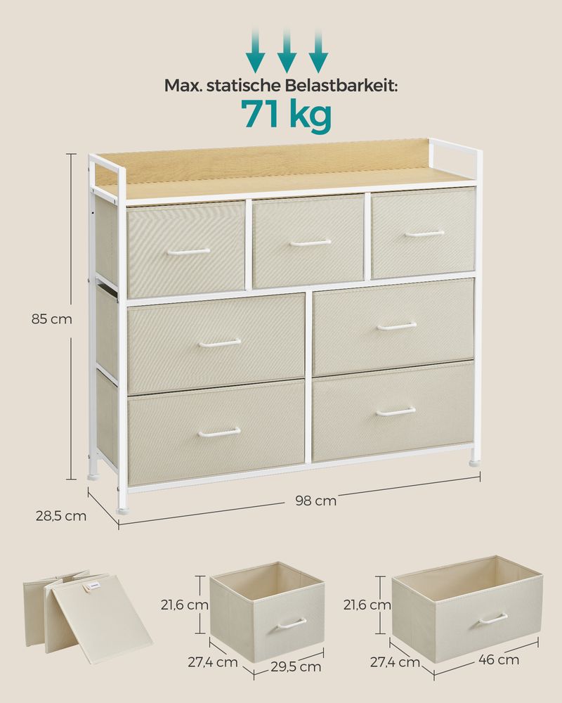 Industriële Ladekast met 7 Lades - Stijlvol en Praktisch - De Vries Meubels