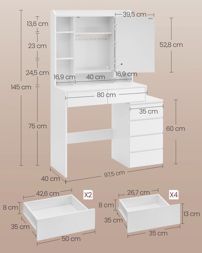 Make - uptafel met LED - verlichting en veel opbergruimte - Modern en Praktisch - De Vries Meubels
