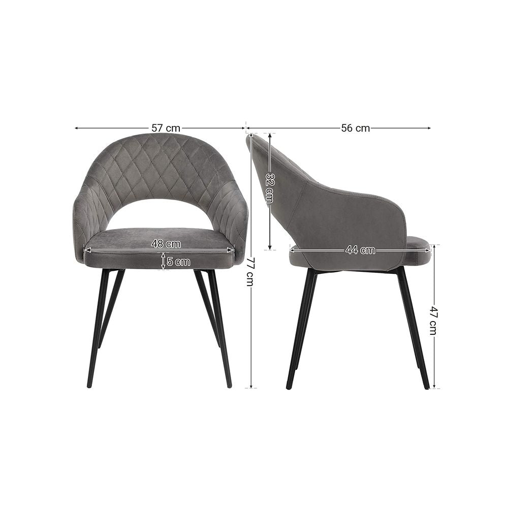 Moderne eetkamerstoel met armleuning - Elegant design - De Vries Meubels