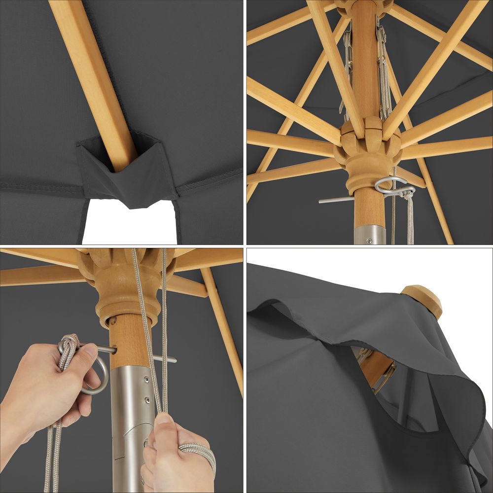 Parasol Kantelbaar - Tuin - 300 of 270 cm - De Vries Meubels
