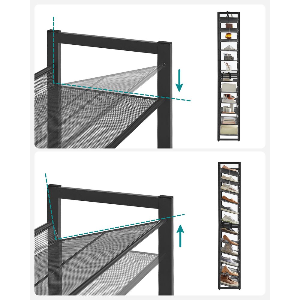 Schoenenrek 12 - laags - Stapelbaar Opbergrek - Schoenenorganizer - De Vries Meubels